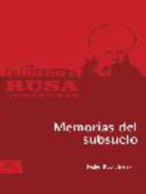 cover image of Memorias del subsuelo